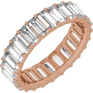 14K Rose Gold 5 CTW Lab-Grown Diamond Low Profile Eternity Band