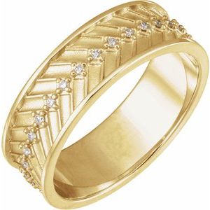 14K Yellow Gold 1/5 CTW Natural Diamond Band