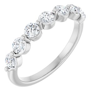 Platinum 5/8 CTW Natural Diamond Anniversary Band