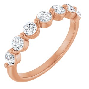14K Rose Gold 5/8 CTW Natural Diamond Anniversary Band