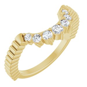 14K Yellow Gold 1/4 CTW Natural Diamond Contour Band
