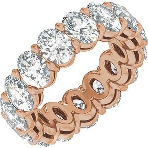 14K Rose Gold 8 CTW Natural Diamond Low Profile Eternity Band