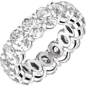 14K White Gold 8 CTW Natural Diamond Low Profile Eternity Band
