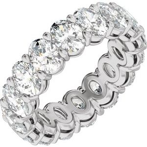 Platinum 8 CTW Natural Diamond Low Profile Eternity Band