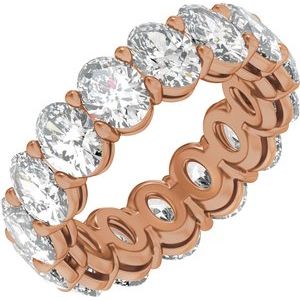 14K Rose Gold 8 CTW Natural Diamond Low Profile Eternity Band