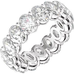 Platinum 8 CTW Natural Diamond Low Profile Eternity Band