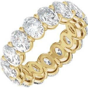14K Yellow Gold 8 CTW Natural Diamond Low Profile Eternity Band