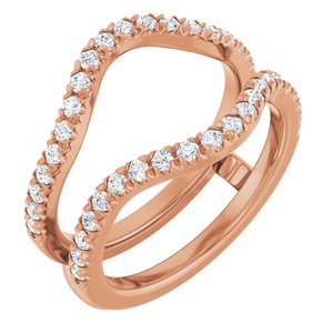 14K Rose Gold 1/2 CTW Natural Diamond Ring Guard