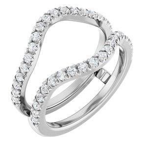 Platinum 1/2 CTW Natural Diamond Ring Guard