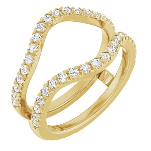 14K Yellow Gold 1/2 CTW Natural Diamond Ring Guard