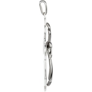 Sterling Silver .04 CTW Natural Diamond Cross Pendant