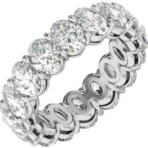 Platinum 8 1/3 CTW Natural Diamond Low Profile Eternity Band