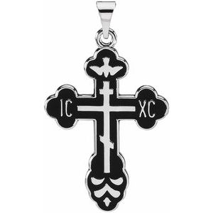 14K White Gold St. Xena Cross Pendant