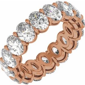 14K Rose Gold 8 1/3 CTW Natural Diamond Low Profile Eternity Band