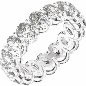 Platinum 8 1/3 CTW Natural Diamond Low Profile Eternity Band