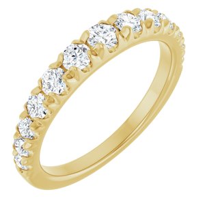 14K Yellow Gold 3/4 CTW Lab-Grown Diamond Anniversary Band