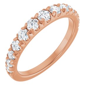 14K Rose Gold 3/4 CTW Lab-Grown Diamond Anniversary Band