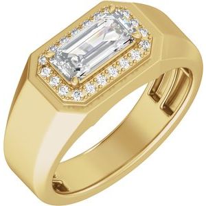 14K Yellow Gold 1 3/4 CTW Lab-Grown Diamond Halo-Style Band