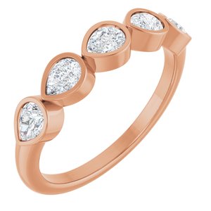 14K Rose Gold 3/4 CTW Natural Diamond Anniversary Band