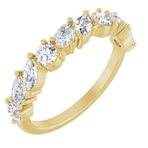 14K Yellow Gold 9/10 CTW Lab-Grown Diamond Anniversary Band