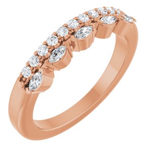14K Rose Gold 1/3 CTW Natural Diamond Anniversary Band