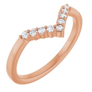 14K Rose Gold 1/8 CTW Lab-Grown Diamond Contour Band