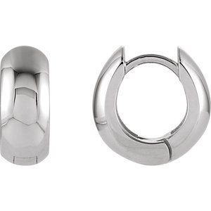 Sterling Silver Hinged 20.4 mm Hoop 
Earring