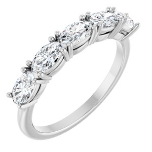 14K White Gold 9/10 CTW Lab-Grown Diamond Anniversary Band