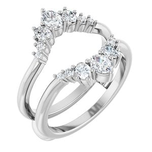 Platinum 5/8 CTW Lab-Grown Diamond Ring Guard