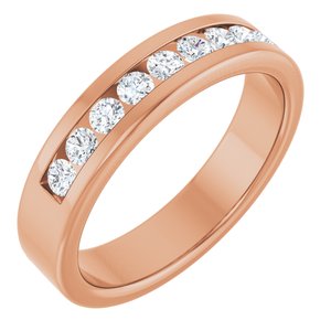 14K Rose Gold 1/2 CTW Natural Diamond Band