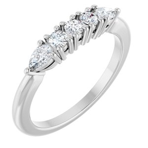Platinum 3/8 CTW Natural Diamond Anniversary Band