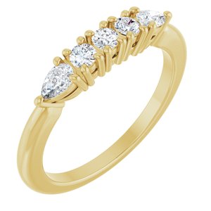 14K Yellow Gold 3/8 CTW Lab-Grown Diamond Anniversary Band