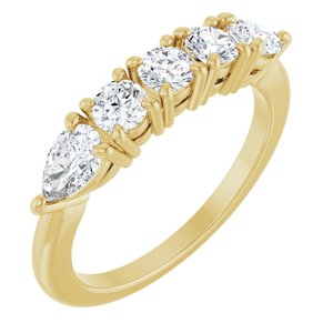 14K Yellow Gold 1 CTW Lab-Grown Diamond Anniversary Band