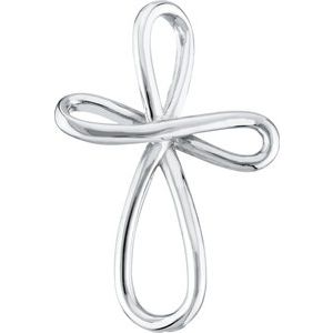 Sterling Silver Infinity-Inspired Cross Pendant