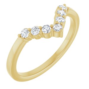 14K Yellow Gold 1/6 CTW Lab-Grown Diamond Contour Band