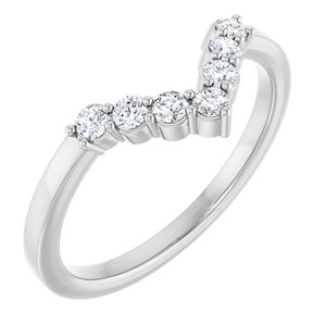 Platinum 1/5 CTW Natural Diamond Contour Band