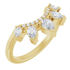 14K Yellow Gold 1/2 CTW Natural Diamond Contour Band