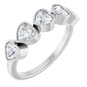 14K White Gold 1 1/8 CTW Lab-Grown Diamond Anniversary Band
