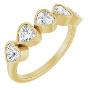 14K Yellow Gold 1 1/8 CTW Lab-Grown Diamond Anniversary Band