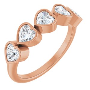 14K Rose Gold 1 CTW Natural Diamond Anniversary Band