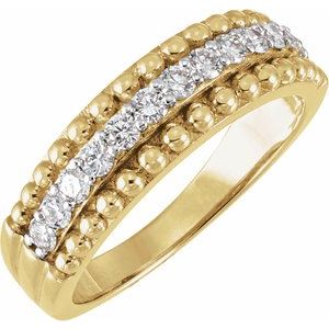 14K Yellow Gold 1/2 CTW Lab-Grown Diamond Anniversary Band