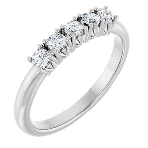 14K White Gold 1/3 CTW Natural Diamond Anniversary Band