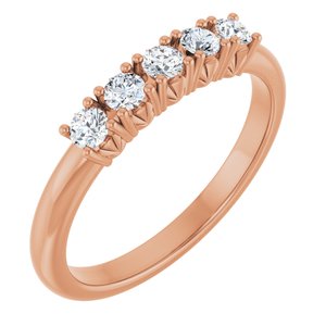 14K Rose Gold 1/3 CTW Natural Diamond Anniversary Band