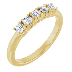 14K Yellow Gold 1/3 CTW Natural Diamond Anniversary Band