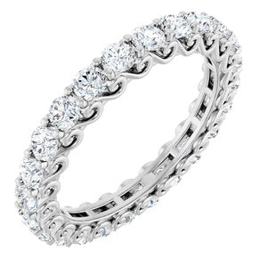 Platinum 1 5/8 CTW Natural Diamond Eternity Band