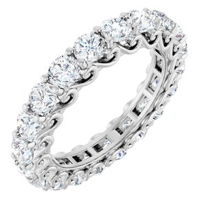 Platinum 2 CTW Natural Diamond Eternity Band