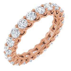 14K Rose Gold 2 1/8 CTW Natural Diamond Eternity Band
