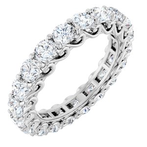 14K White Gold 2 CTW Natural Diamond Eternity Band