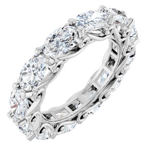 14K White Gold 4 3/4 CTW Natural Diamond Eternity Band