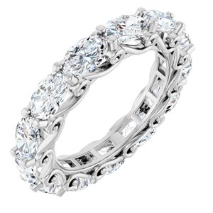 14K White Gold 5 CTW Natural Diamond Eternity Band